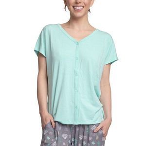 Cool Girl Womens Solid T-Shirt,Mint/Seagr,Large